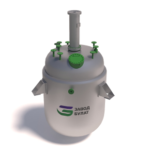 Цельносварной аппарат с эллиптическим днищем и крышкой и мешалкой