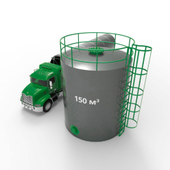 Фото резервуара (емкости) вертикального стального РВС 150 м3 Резервуар (емкость) вертикальный стальной РВС 150 кубов