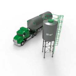 Металлический силос с конусным дном 20 м3 (26 тн)