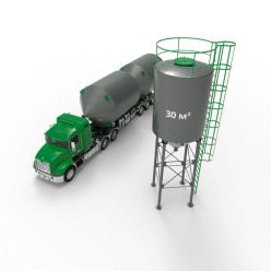 Металлический силос с конусным дном 30 м3 (39 тн)