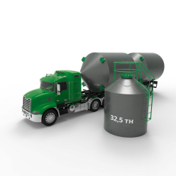 Металлический силос с плоским дном 25 м3 (33 тн)