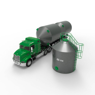 Силос 50 м3 (65 тонн) с плоским дном